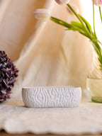 Wood Grain White Trough Vase