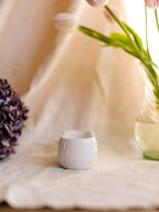 Wood Grain White Trough Vase