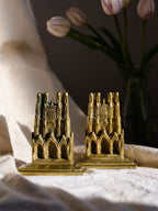 Vintage Brass Notre Dame Bookends – Decorative Brass Book Ends NZ