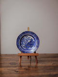 Blue and White Willow Plate with Gilt Edge - Burleighware