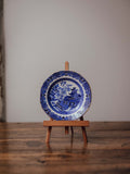 Blue and White Willow Plate with Gilt Edge - Burleighware