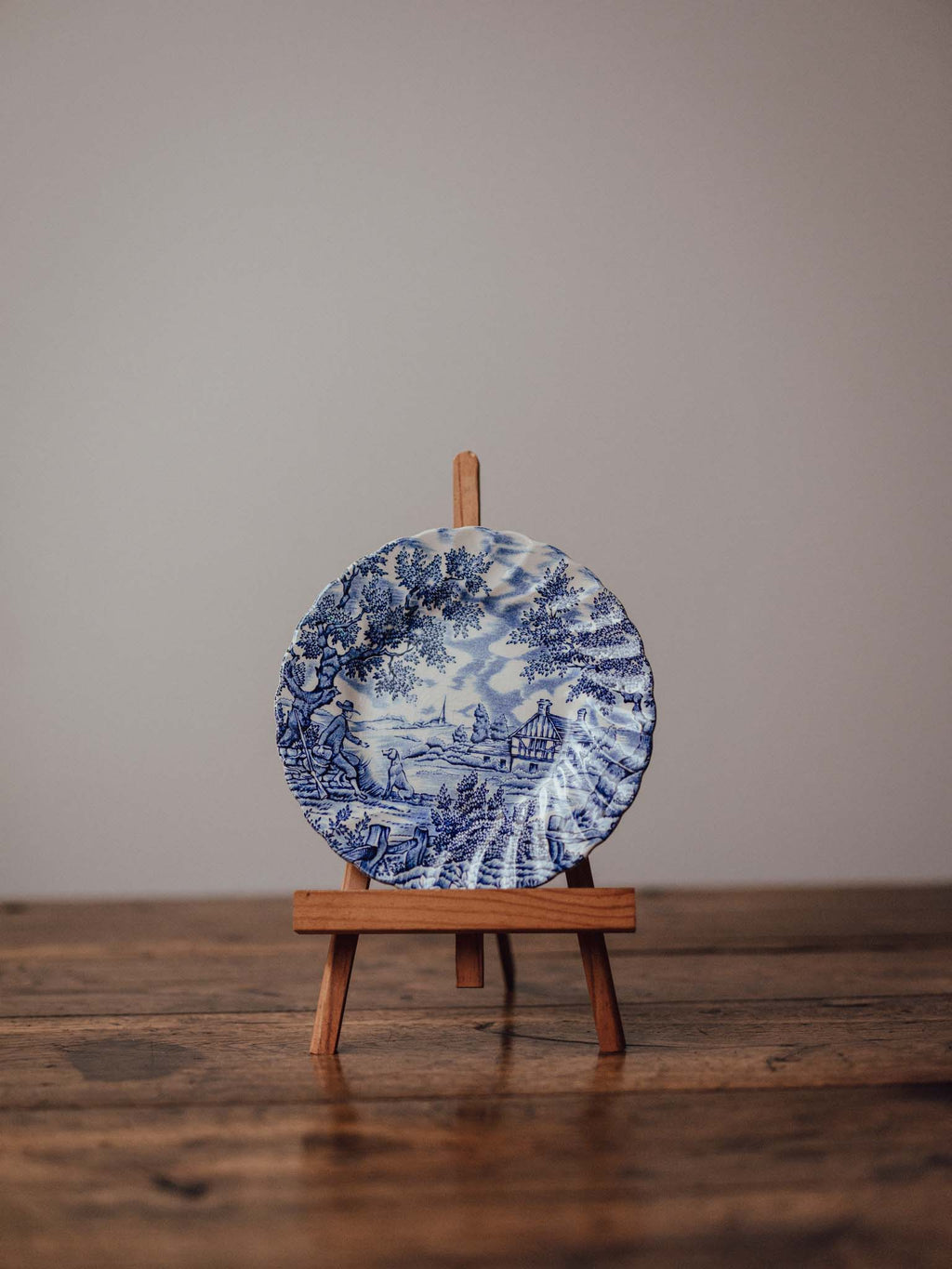 Myott The Hunter Blue and White Plate