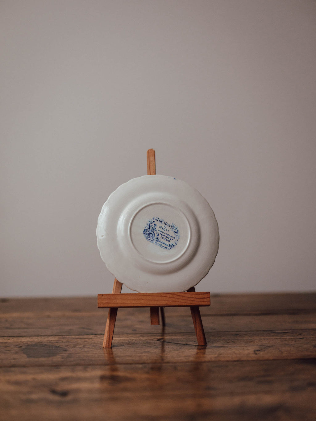 Myott The Hunter Blue and White Plate