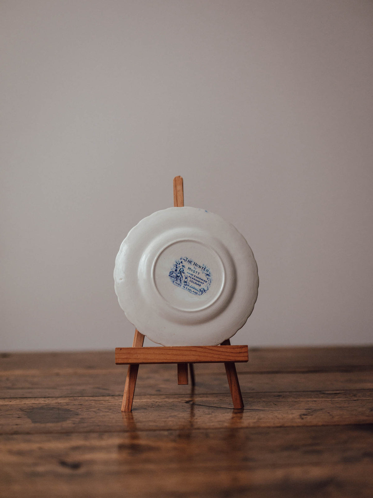 Myott The Hunter Blue and White Plate