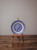 Blue and White Willow Plate with Swirled Rim and Wire Hanger - Myott