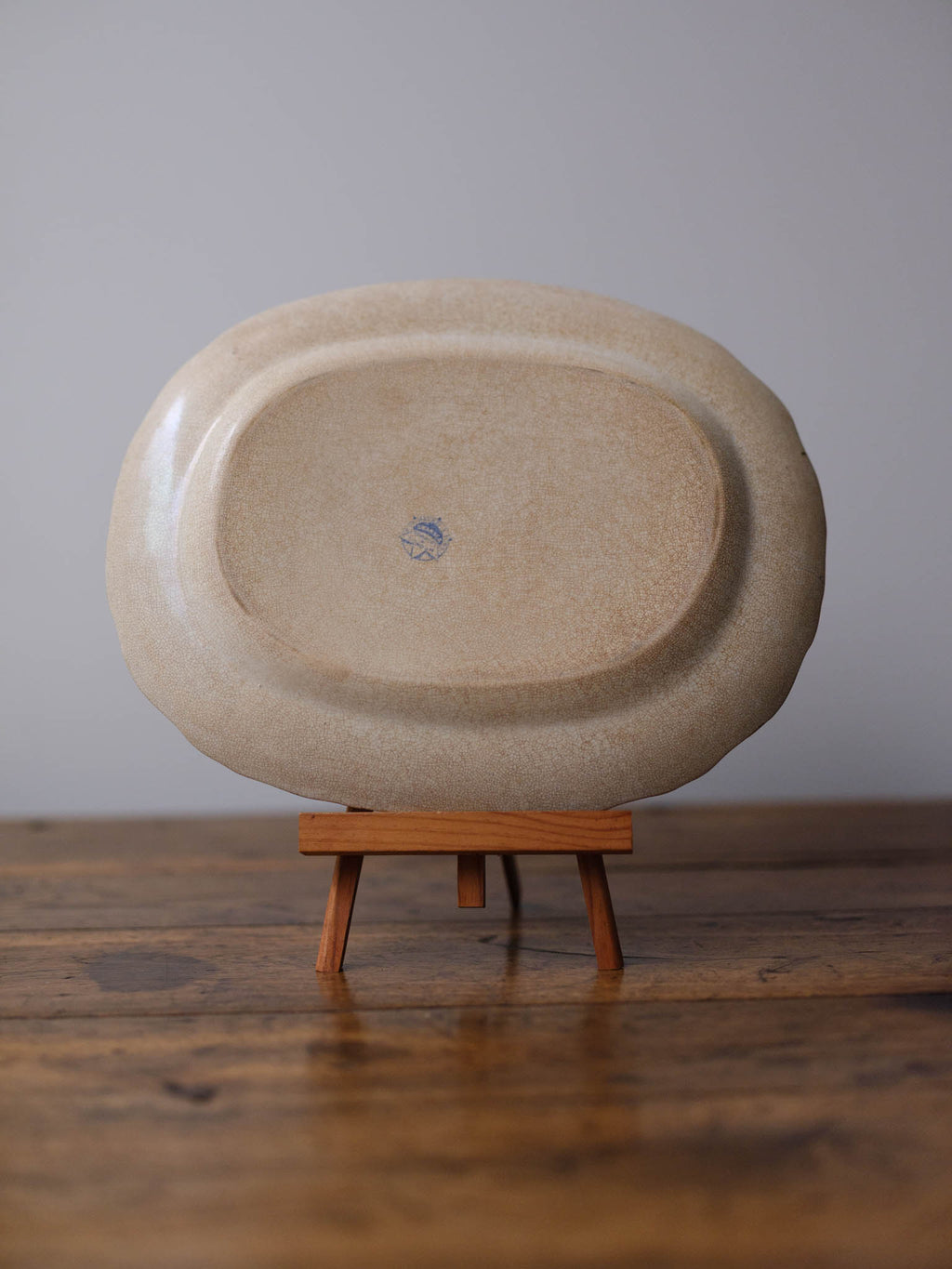 Asiatic Pheasants Oval Platter in Pale Blue