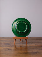 Green Majolica Vine Leaf Plate