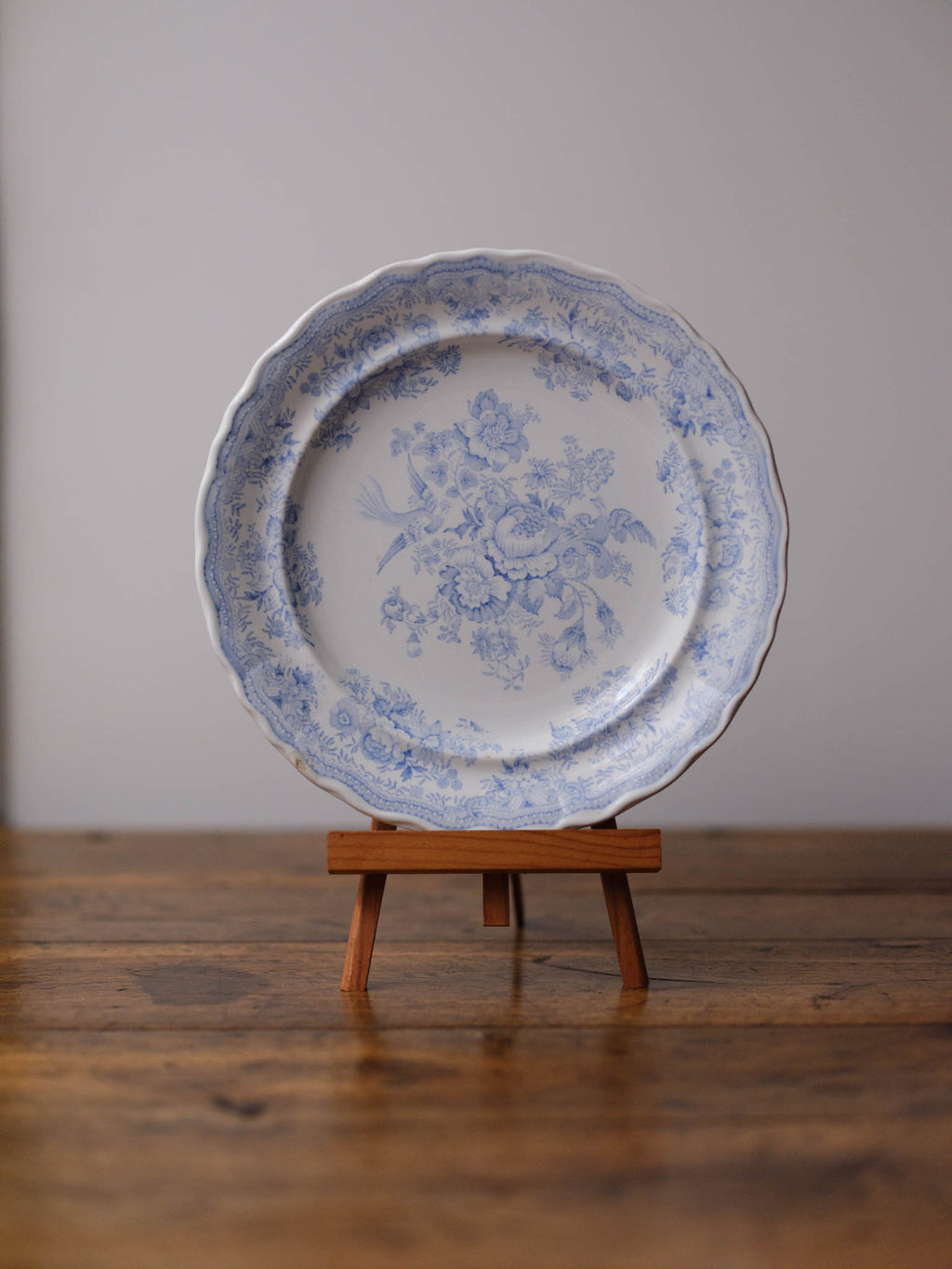 Asiatic Pheasants Blue and White Plate T.B & F.B