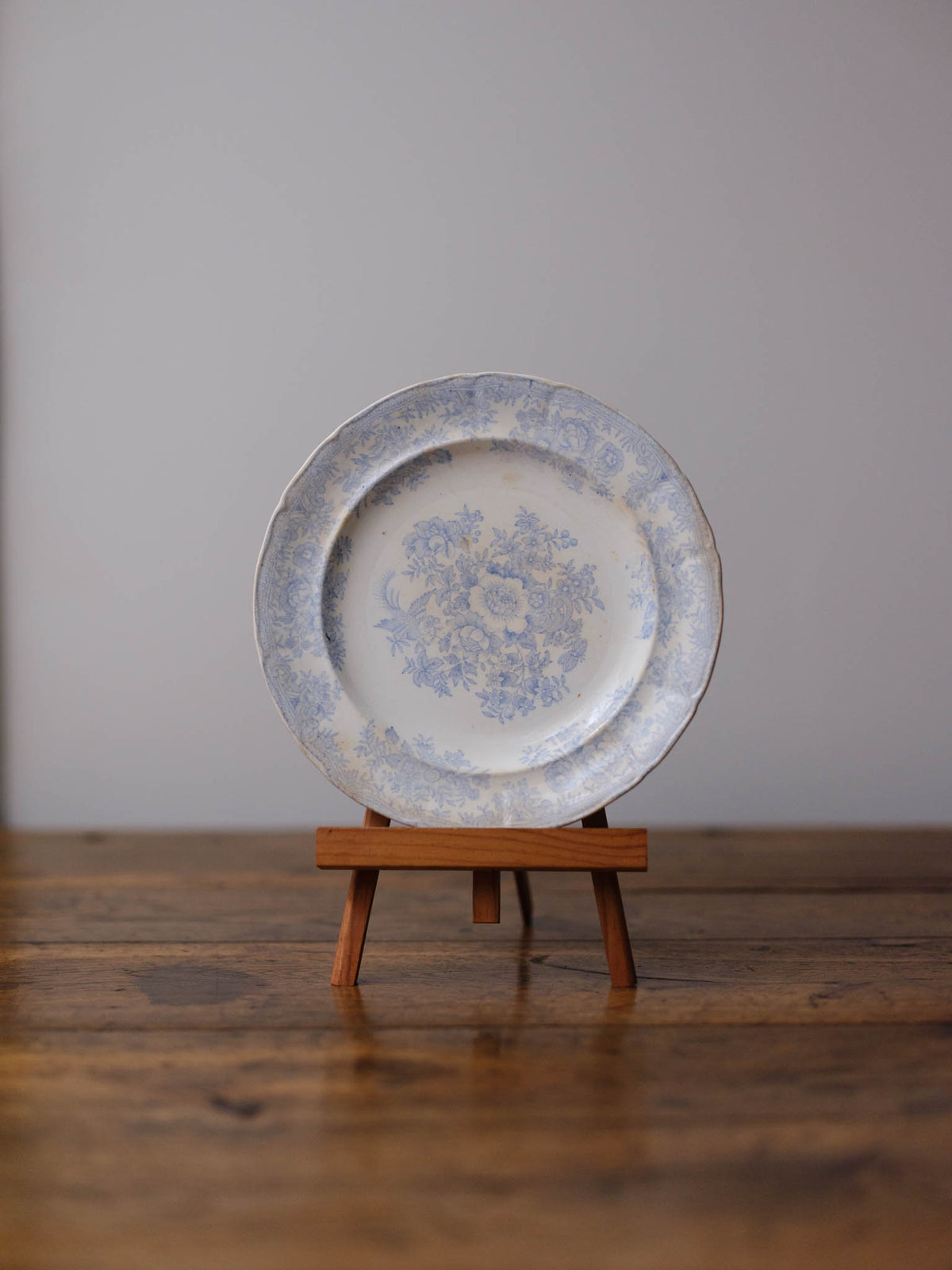 Asiatic Pheasants Blue Transferware Plate