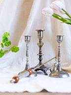 Brass Candlestick Holder - Great Patina