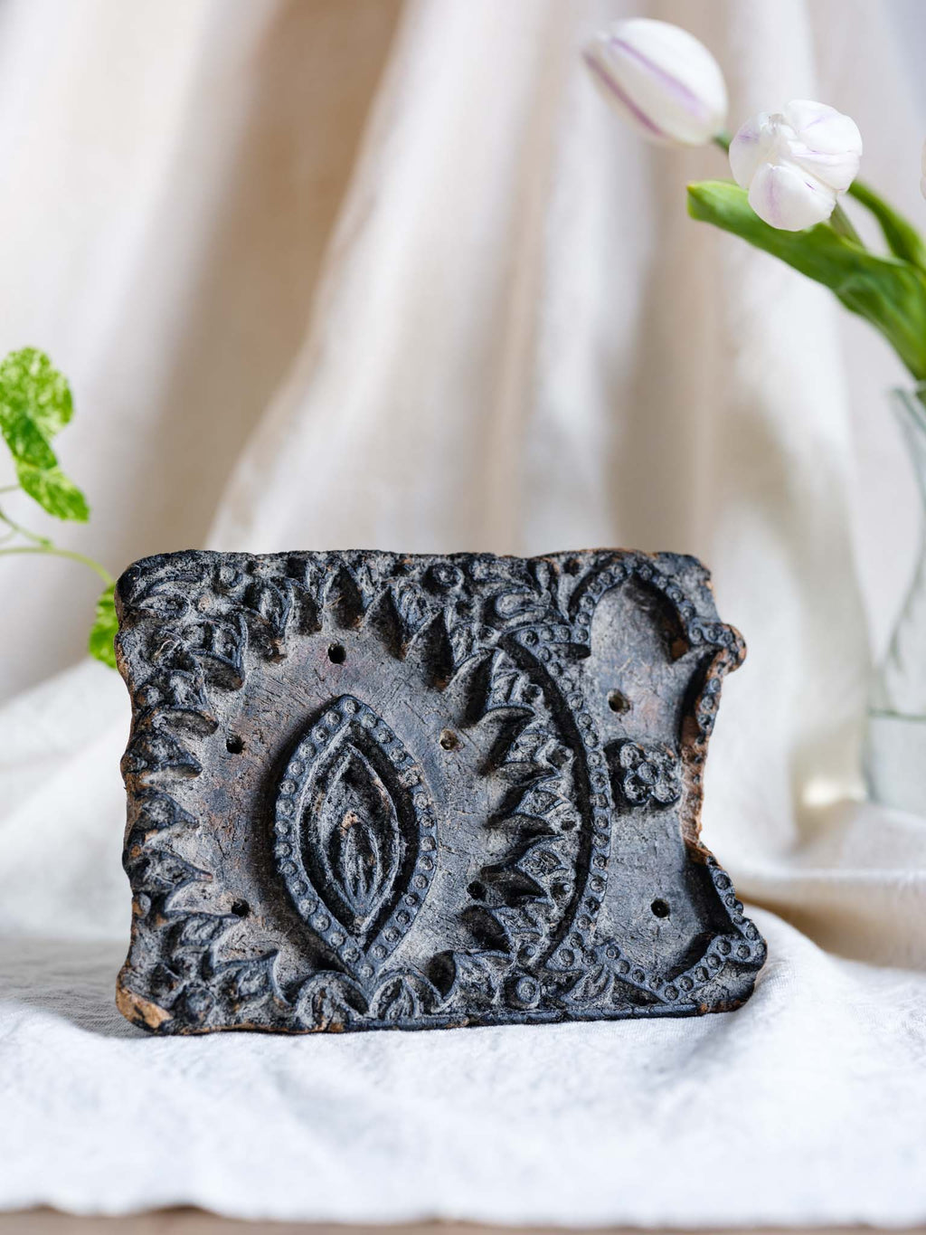 Carved Antique Wooden Printing Block