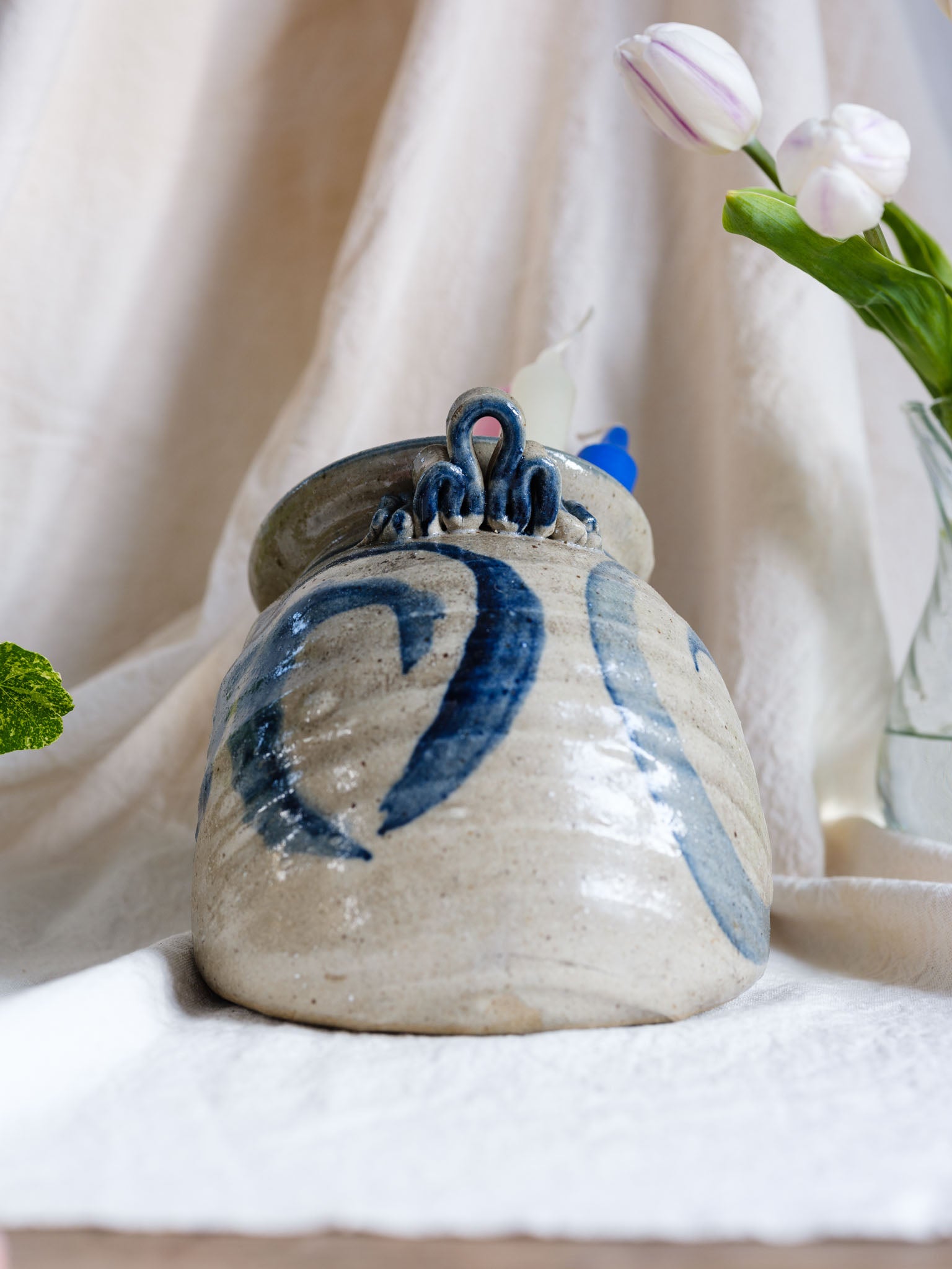 Huge Vintage Ceramic Salt Pig