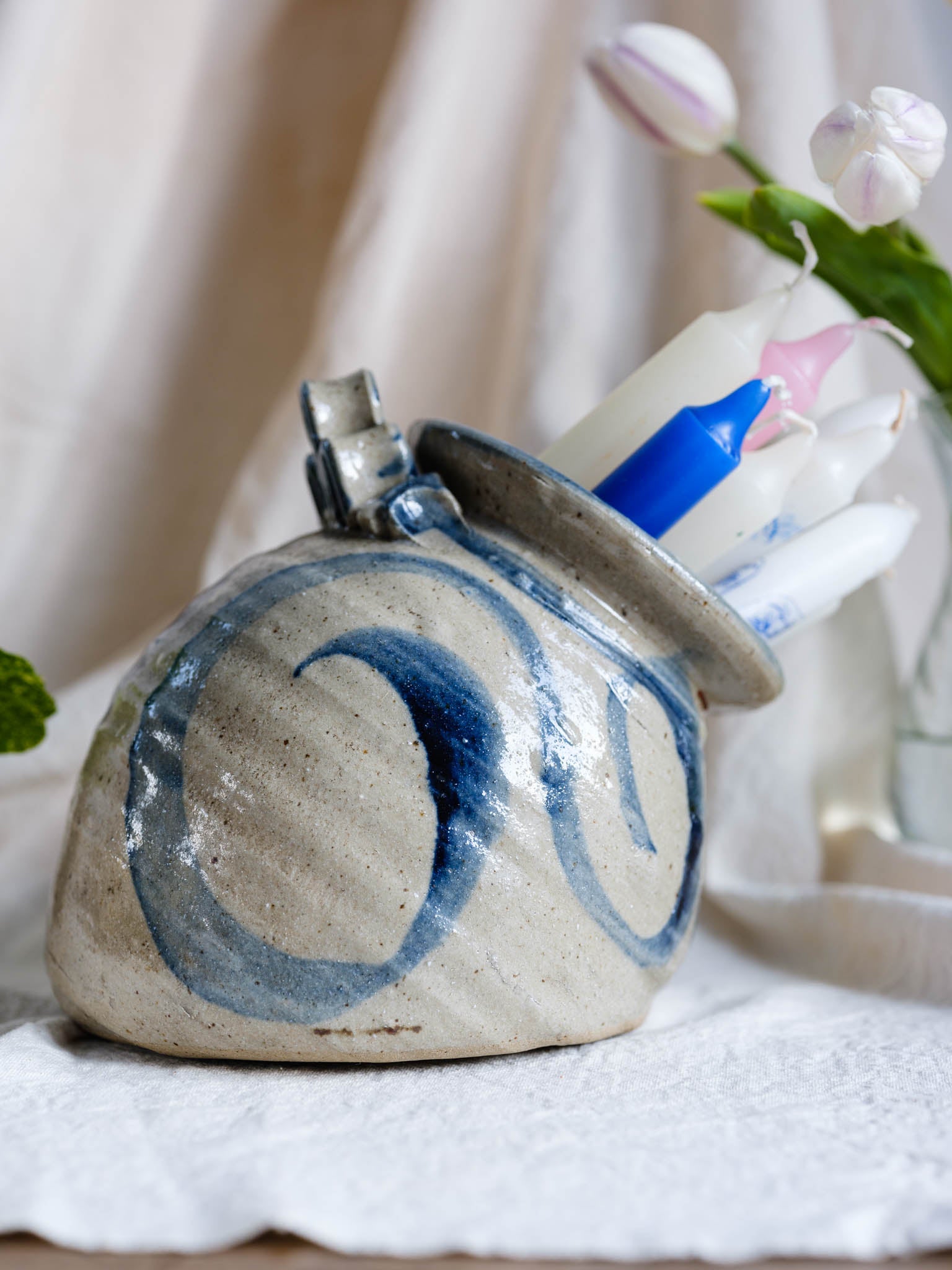 Huge Vintage Ceramic Salt Pig