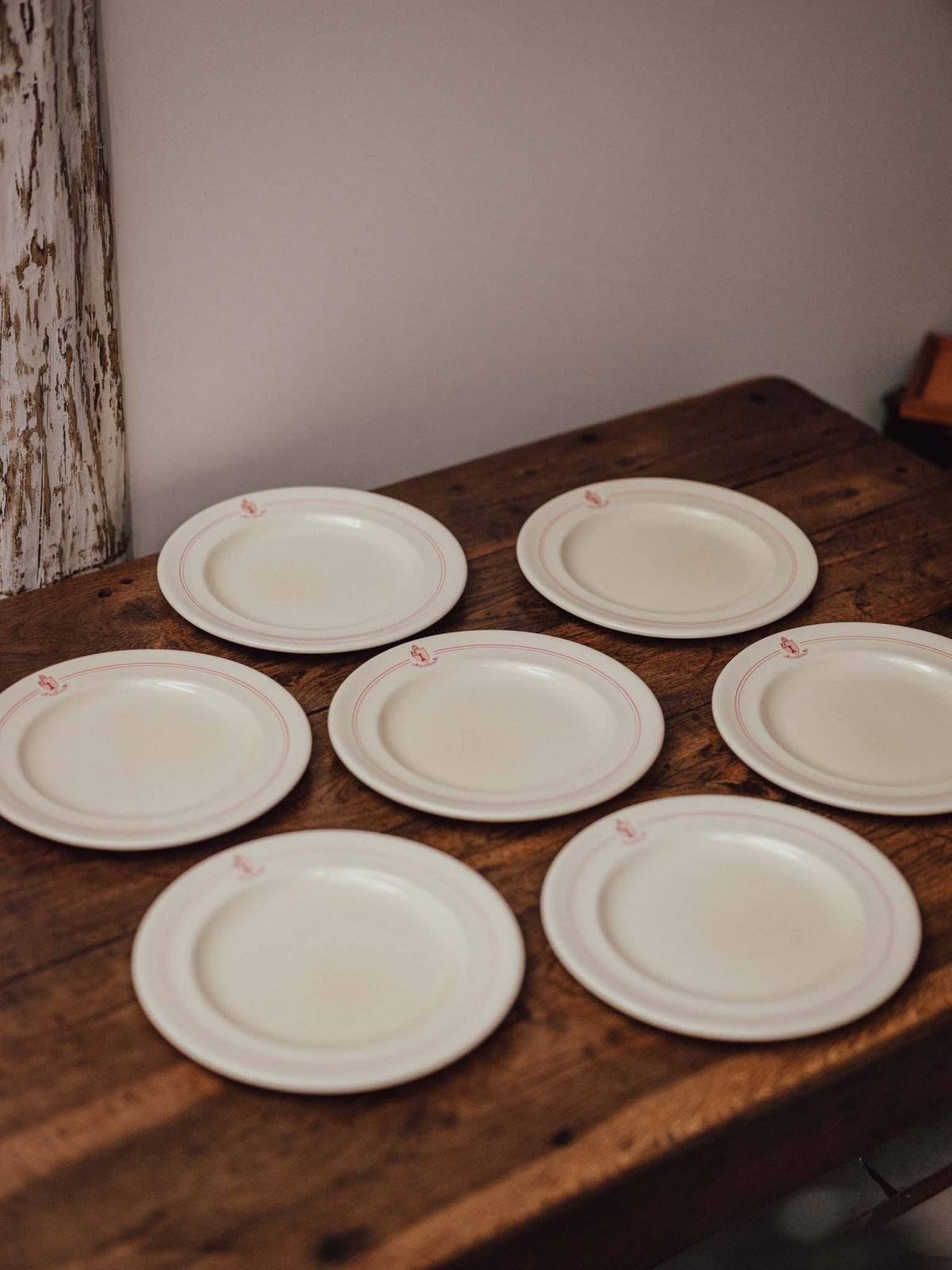 Set of Seven Whareama Crested Plates