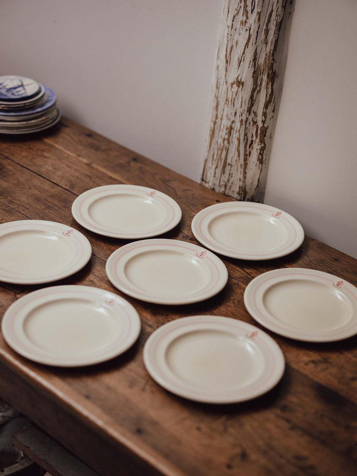 Set of Seven Whareama Crested Plates