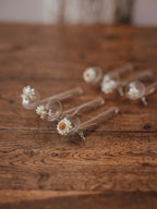 Set of Six Glass Knife Rests / Bud Vases