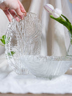 Czechoslovakian Glass Footed Bowl & Plate