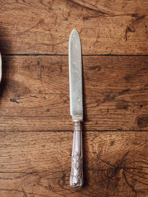 Kings Pattern Bread Knife with Sterling Silver Handle