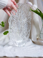 Czechoslovakian Glass Footed Bowl & Plate