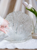 Czechoslovakian Glass Footed Bowl & Plate