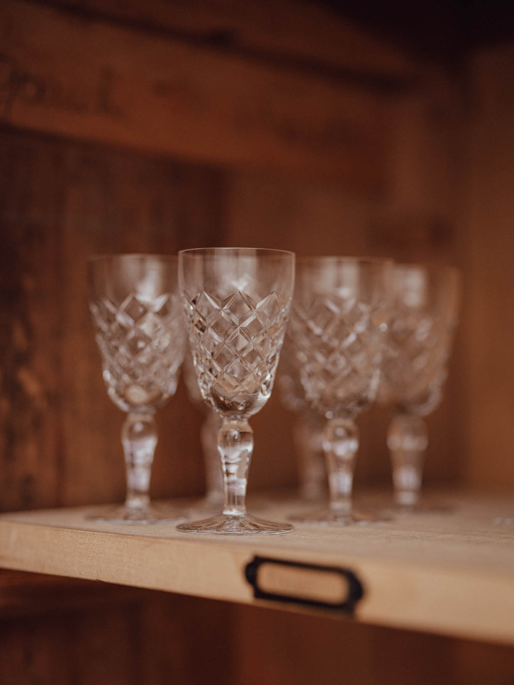 Set of Six Stemmed Glasses