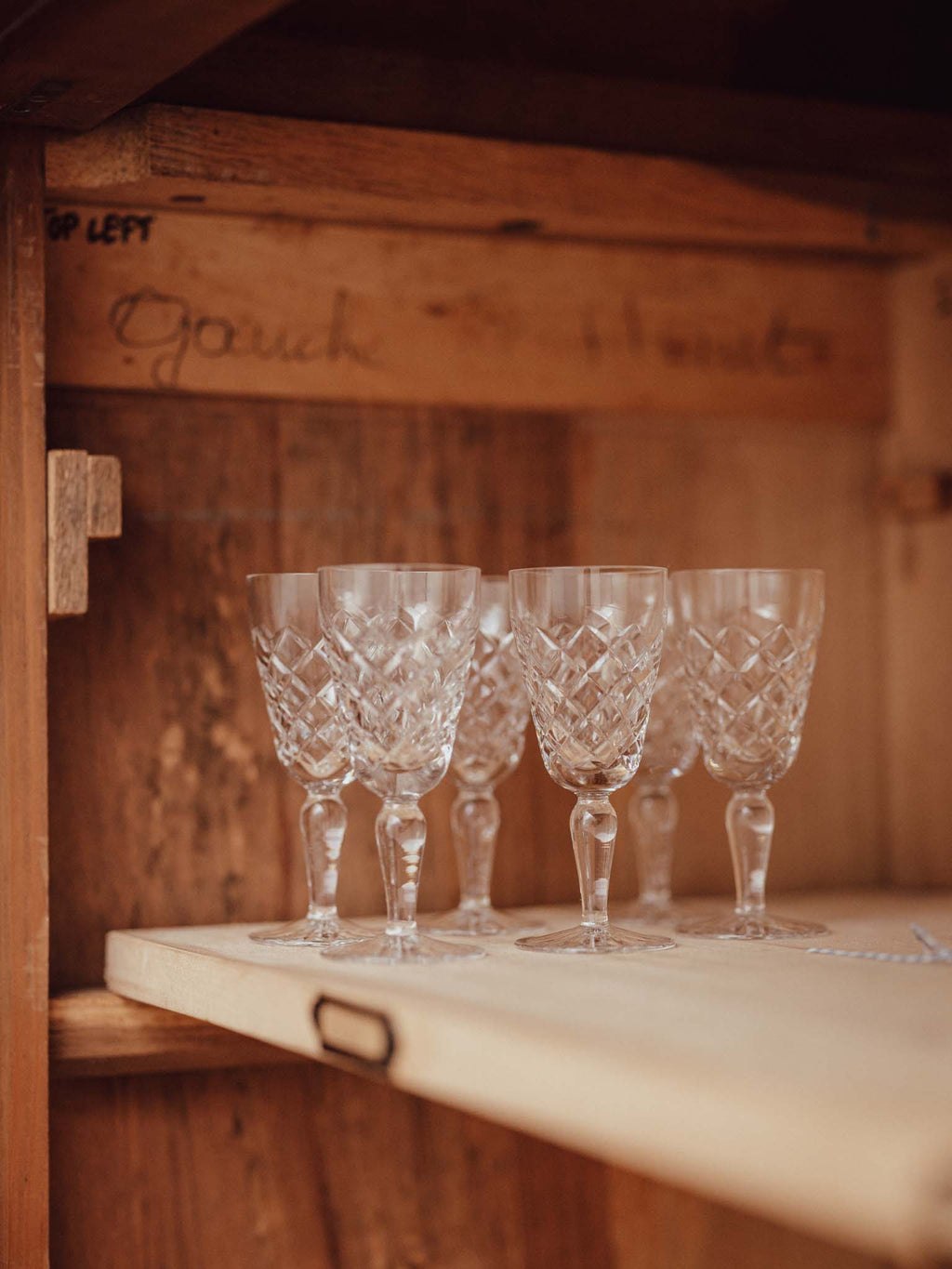 Set of Six Stemmed Glasses