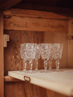 Set of Six Stemmed Glasses