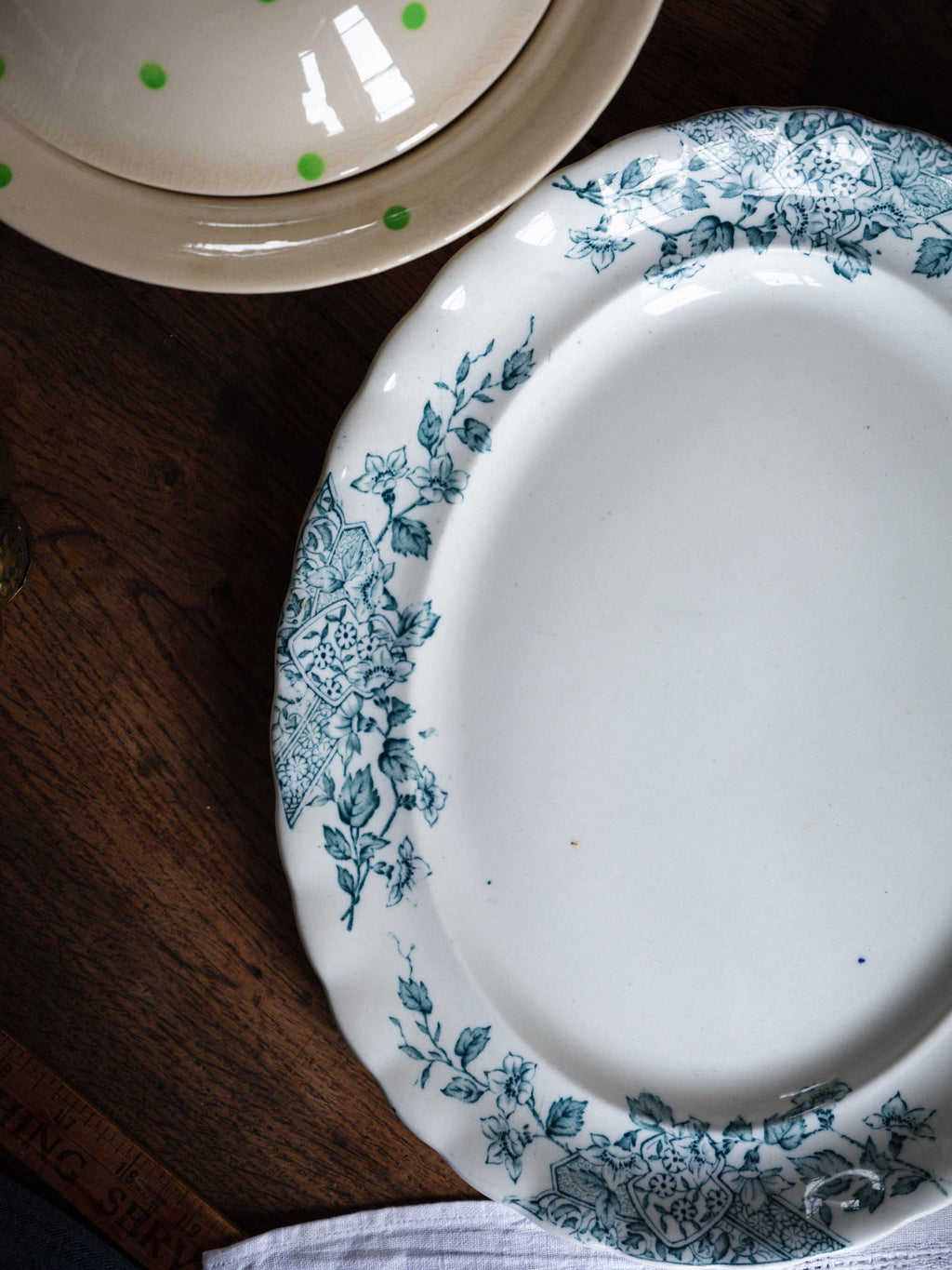 Vintage Transferware Blue & White Platter