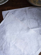 Pair of Beautiful Vintage Linen Damask Napkins