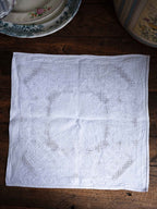 Pair of Beautiful Vintage Linen Damask Napkins