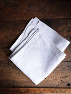 Pair of Beautiful Vintage Linen Damask Napkins