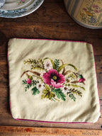 Floral Tapestry Cross Stitch Cushion Cover