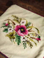 Floral Tapestry Cross Stitch Cushion Cover