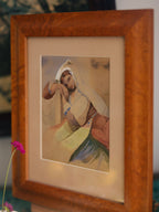 Vintage Framed Watercolour of a Seated Woman