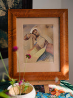 Vintage Framed Watercolour of a Seated Woman