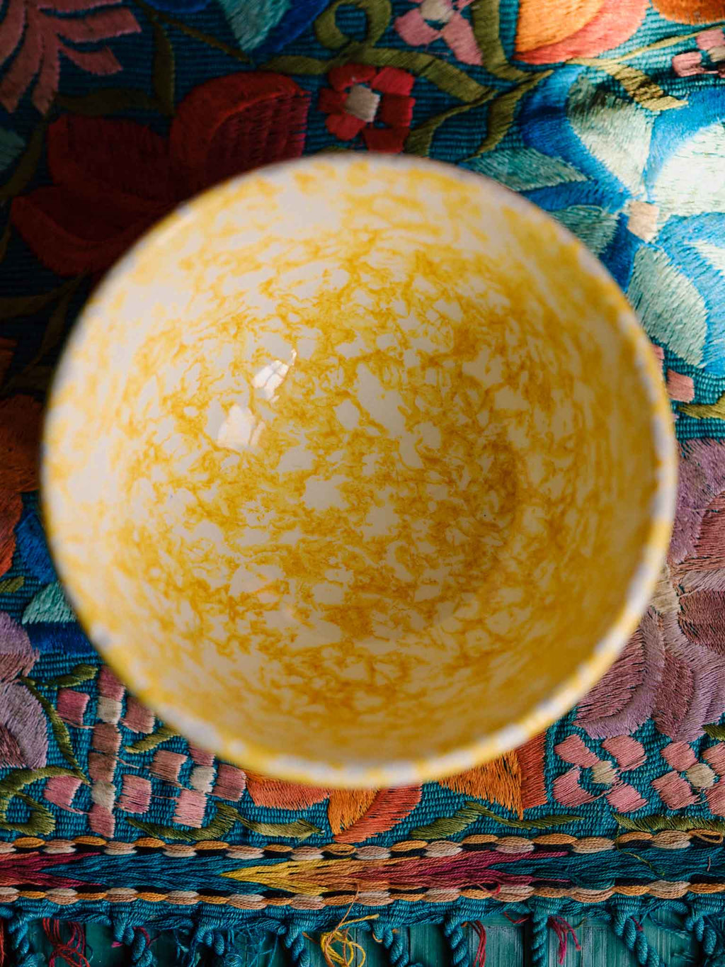 Vintage Chippy Italian Yellow Bowl