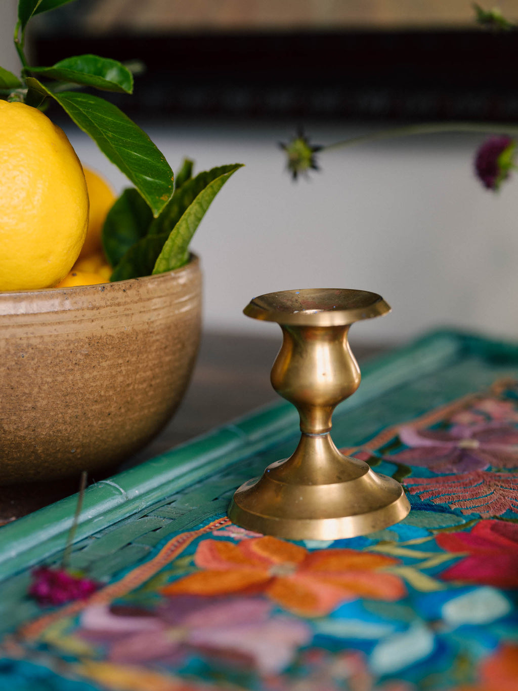 Vintage Solid Brass Candlestick