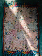 Vintage Mexican Embroidered Floral Textile - Wall Hanging or Table Mat