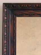 Vintage Print - 'French Winter Scene' in Ornate Wooden Frame (by Camille Pissaro)