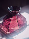 Vintage Pink Leadlight Glass Pendant Lightshade