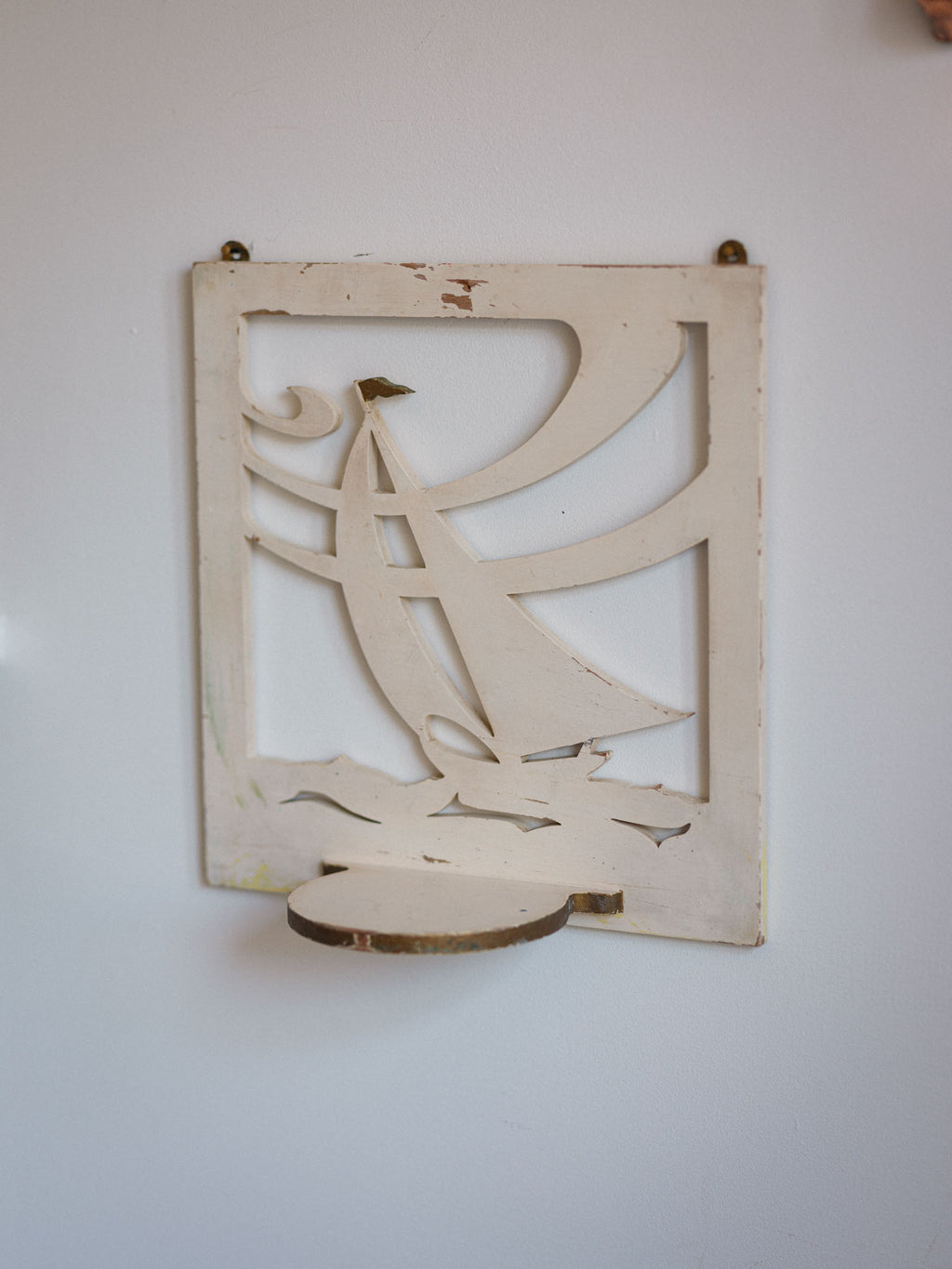 Handcrafted Vintage Nautical Wall Hanging w Ledge