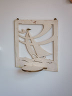Handcrafted Vintage Nautical Wall Hanging w Ledge