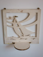Handcrafted Vintage Nautical Wall Hanging w Ledge