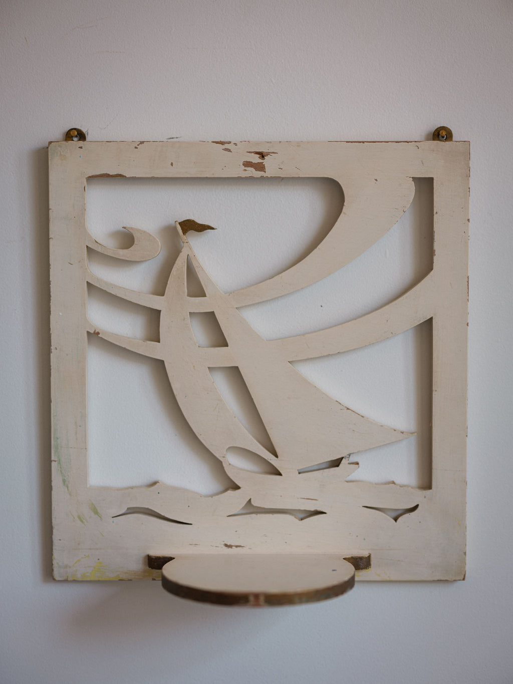 Handcrafted Vintage Nautical Wall Hanging w Ledge