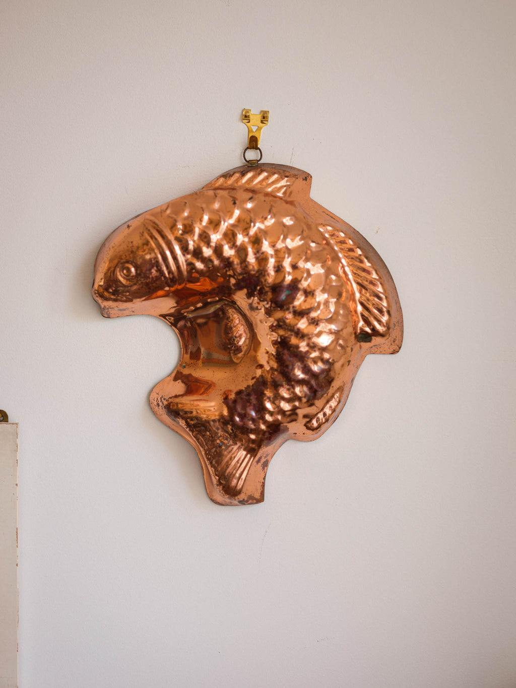 Vintage Copper Tin Lined Fish Mould