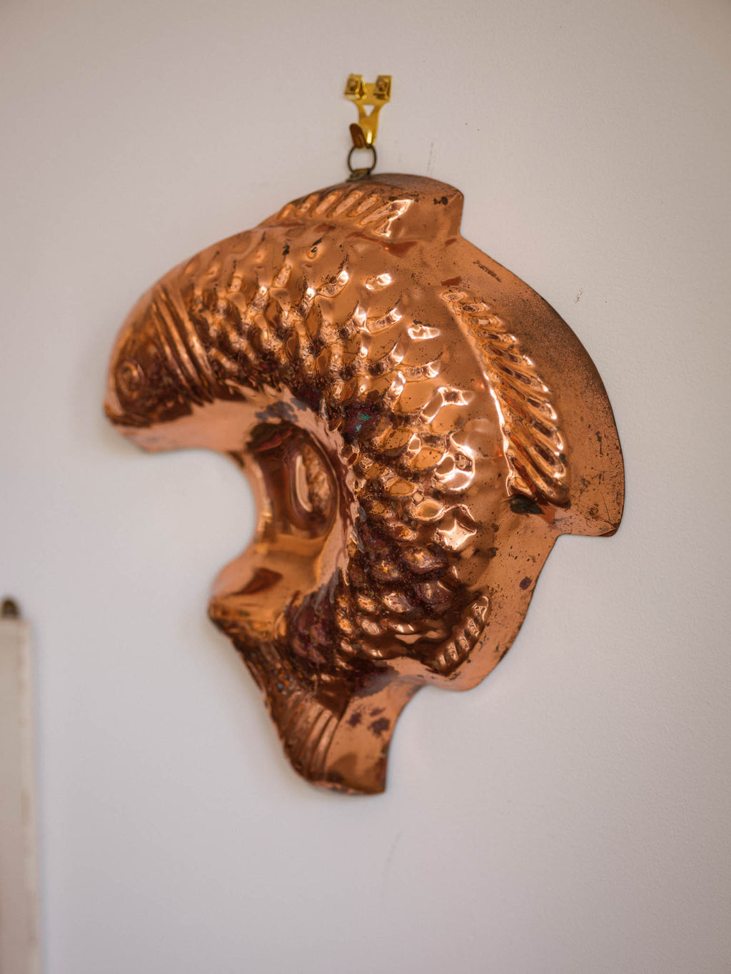 Vintage Copper Tin Lined Fish Mould