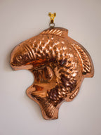 Vintage Copper Tin Lined Fish Mould
