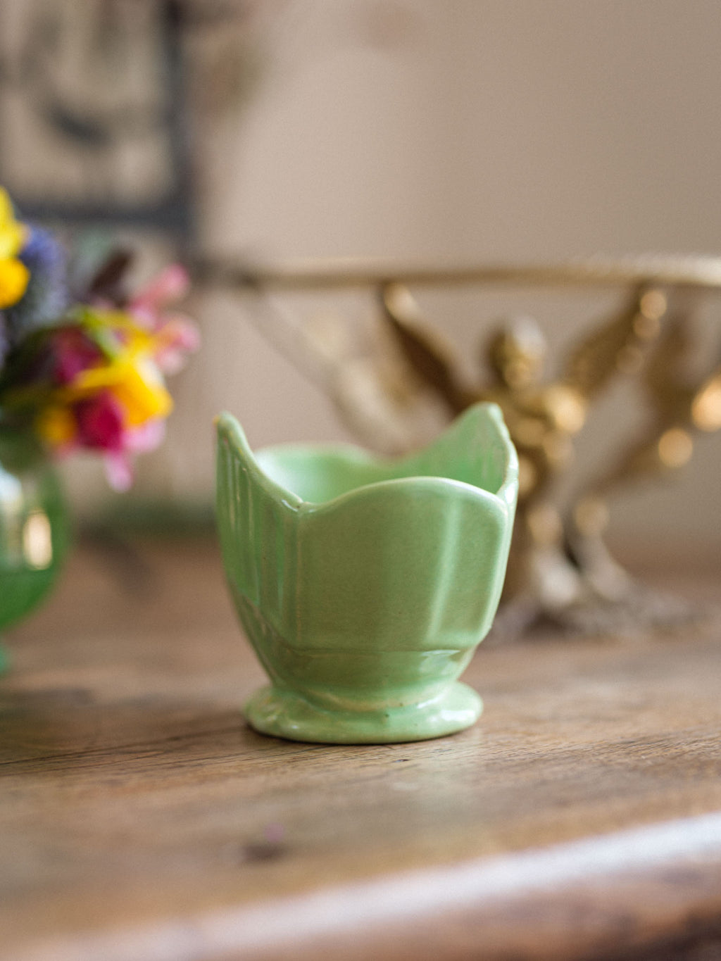 Basket Vase - Vintage Govancroft Mantle Vase