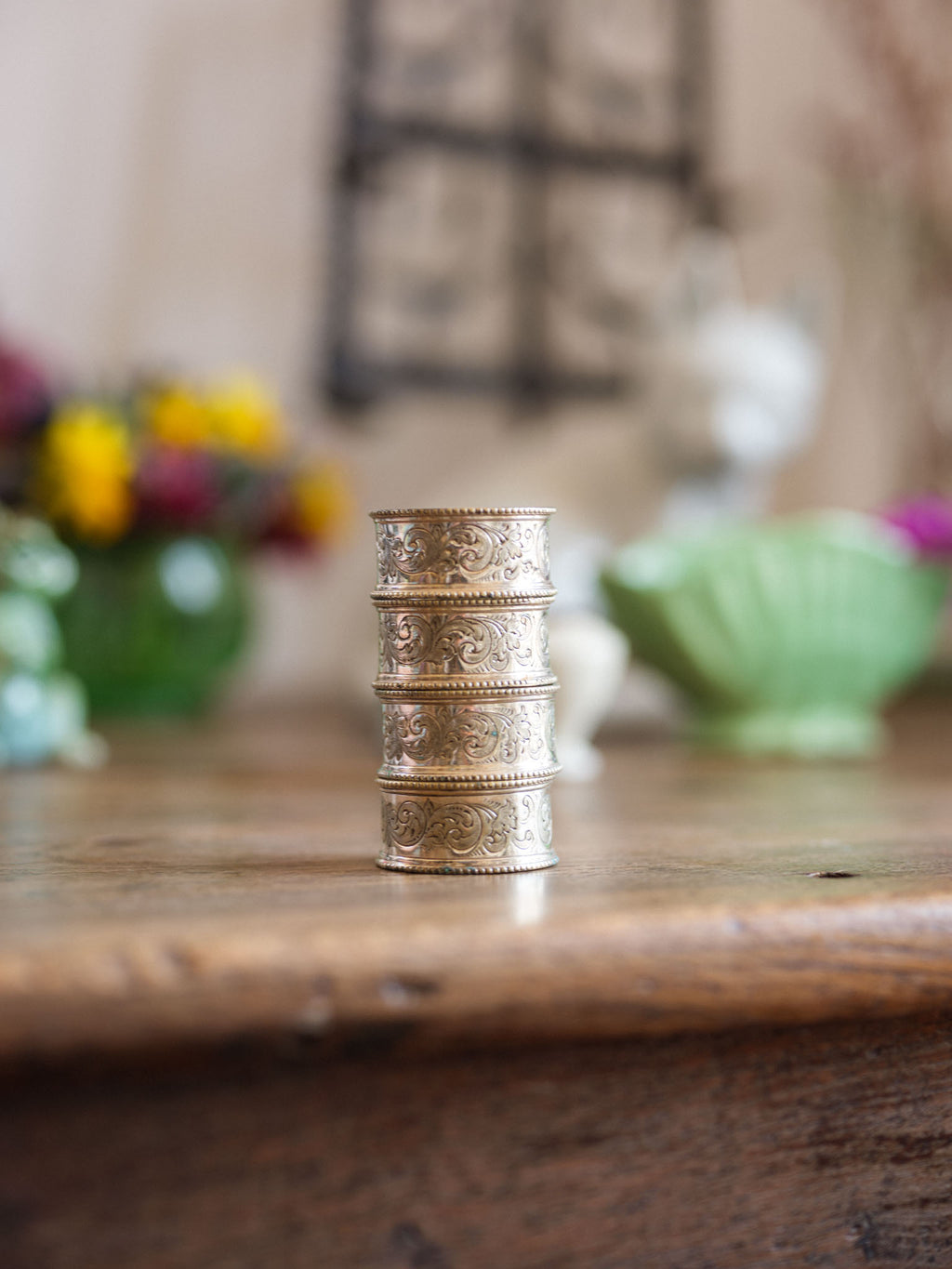 Numbered 1-4 Silver-Plated Napkin Rings Set