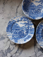 Alfred Meakin Coaching Days Blue & White Transferware – Vintage English Tableware Set